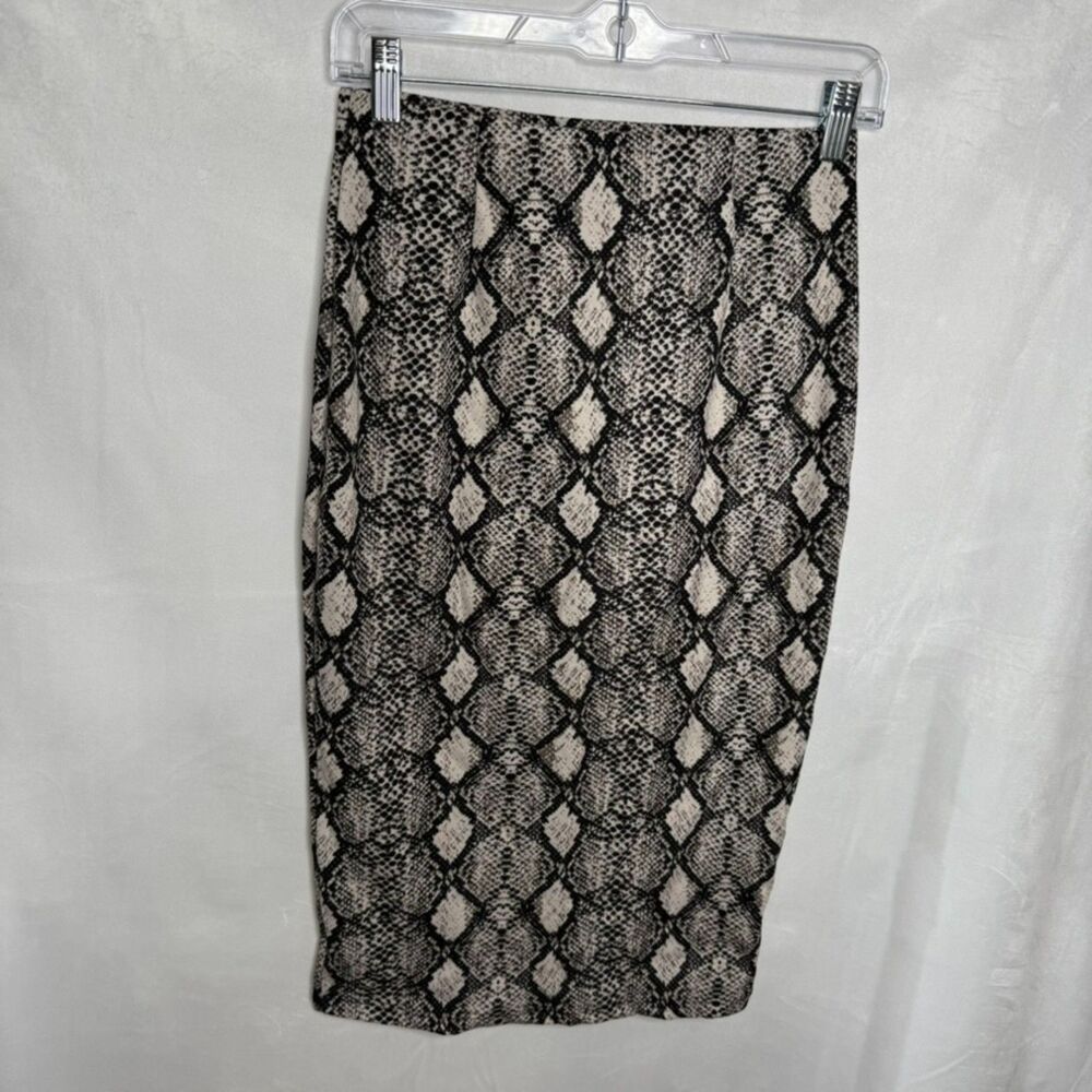 Snake Skin Patten Straight Pencil Skirt Womens